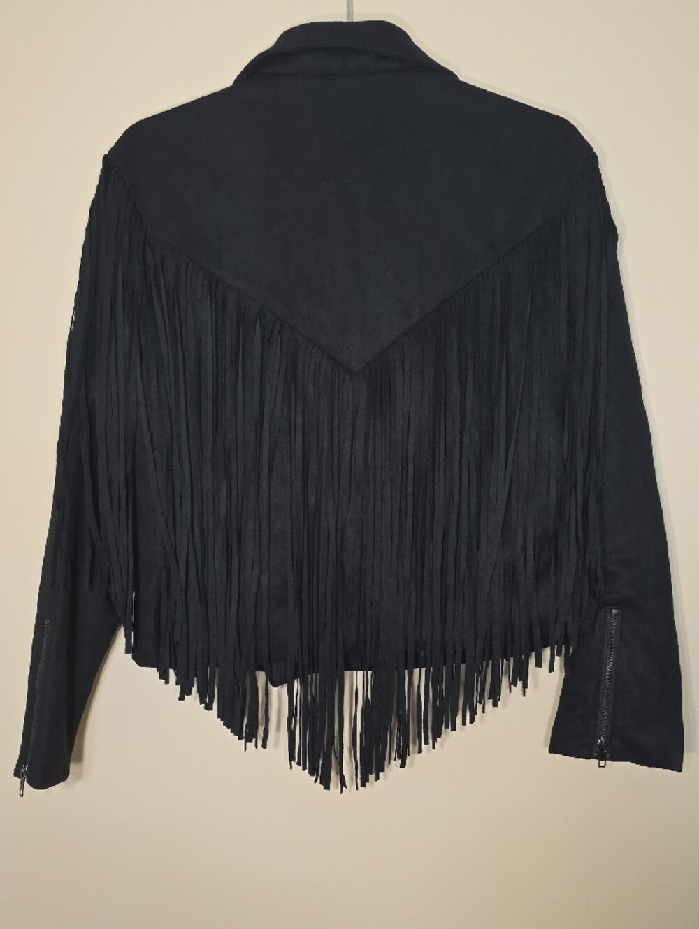 Oli & Hali Black Fringe Moto Jacket | NWT | Size Small | Western Boho - Picture 5 of 11